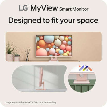 LG 27SR50F-P 27" FHD MyView Smart Monitor - Pink