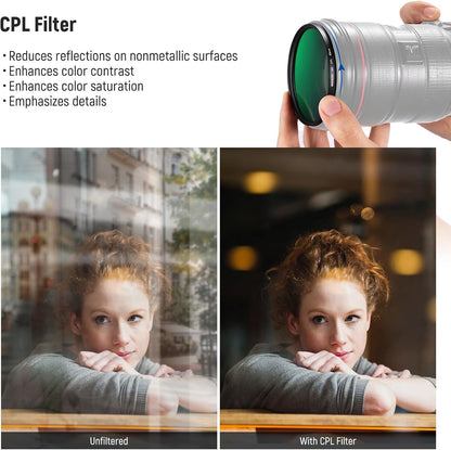 Neewer 10103736 49mm Filter Kit - UV CPL ND4 Lens Filters