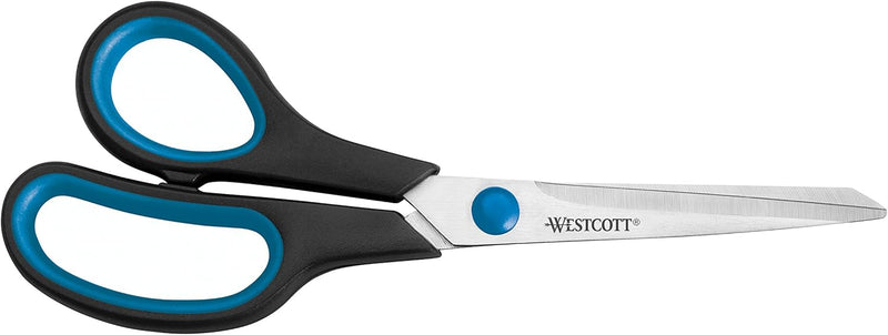 Westcott E-30282 Left Handed Soft Grip Scissors 8-inch — main product image