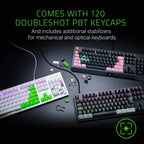 Razer RC21-01490200-R3M1 Doubleshot PBT Keycap Set - Mercury White