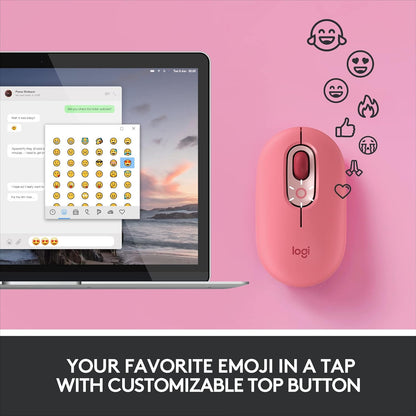 Logitech POP Wireless Mouse with Emojis - Renewed