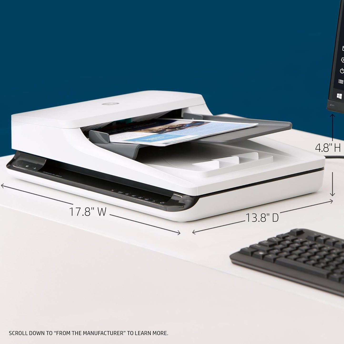 HP ScanJet Pro 2500 f1 Flatbed Scanner Renewed