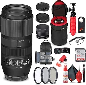 Sigma 729955 100-400mm Nikon Lens Bundle