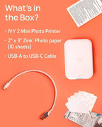 Canon ivy 2 Mini Photo Printer - Pure White Portable Printing