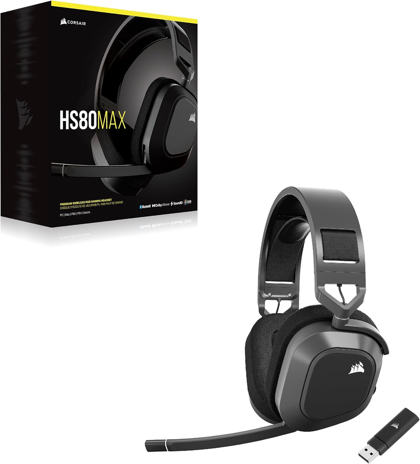 Corsair CA-9011295-WW HS80 MAX Wireless Gaming Headset Bluetooth