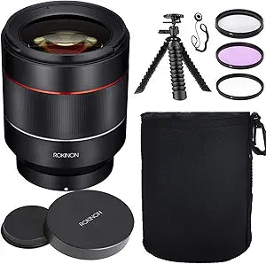 Rokinon AF 50mm f/1.4 FE Sony E-Mount Lens Bundle