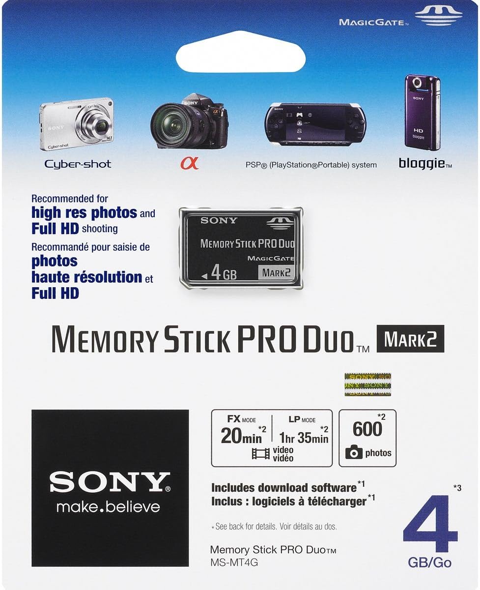 Sony MSMT4G/TQ 4GB Memory Stick Pro Duo