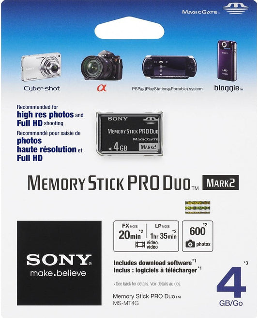 Sony MSMT4G/TQ 4GB Memory Stick Pro Duo