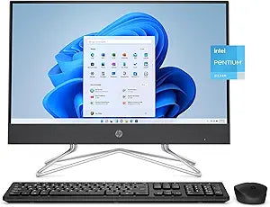 HP 22-DD000 All-in-One Desktop Pentium Silver FHD Renewed