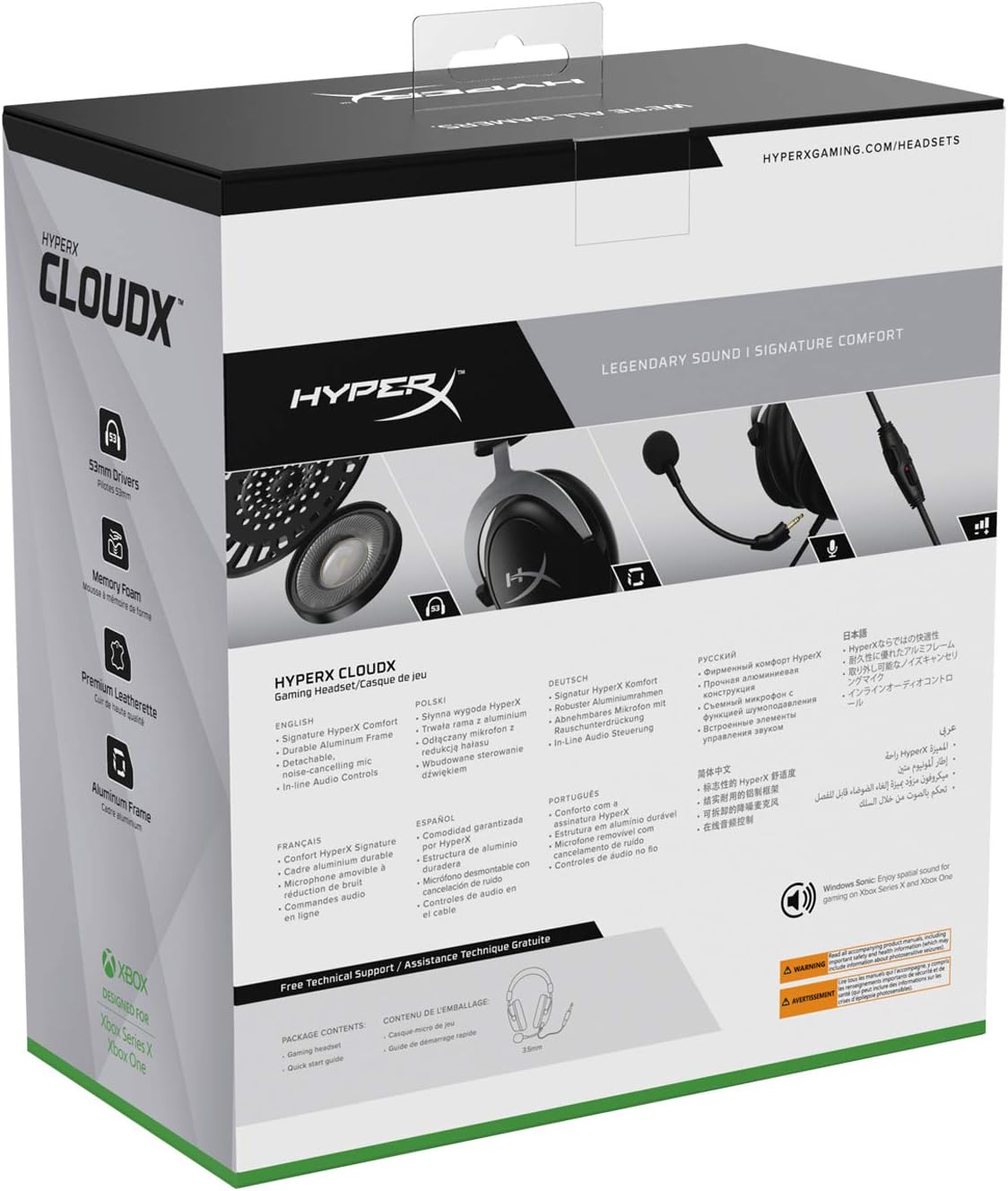 HyperX CLOO3 600721CF CloudX Xbox Licensed Gaming Headset