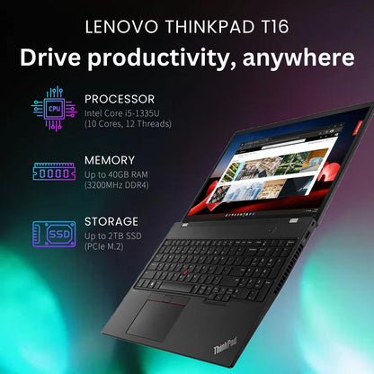 Lenovo ThinkPad T16 Gen 2 i5 40GB 2TB Business Laptop