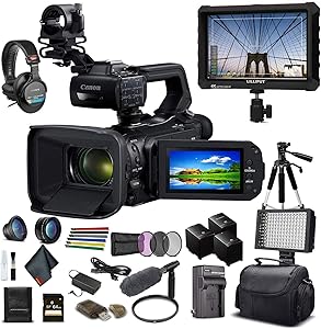 Canon 3669C002 XA50 4K Camcorder Advanced Bundle (Renewed)