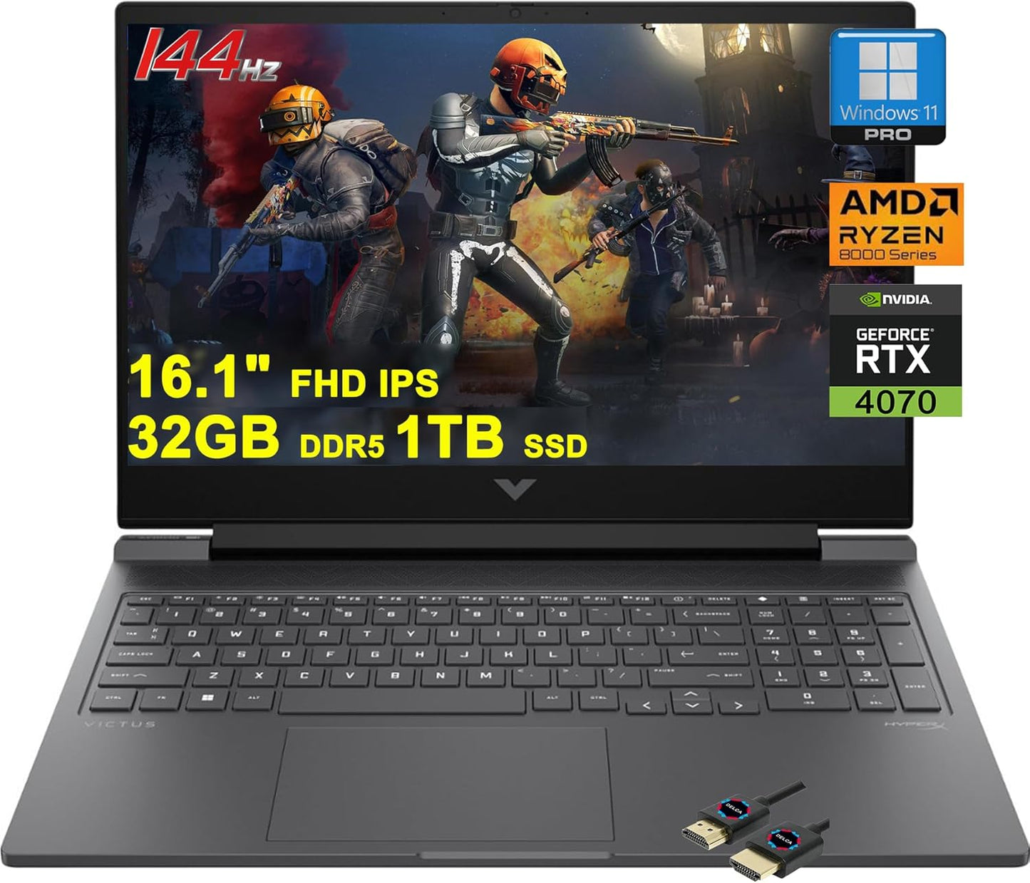 HP Victus 16 R7 RTX4070 144Hz Gaming Laptop