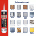 GE 2733743 White Kitchen & Bathroom Silicone Caulk - Waterproof Sealant