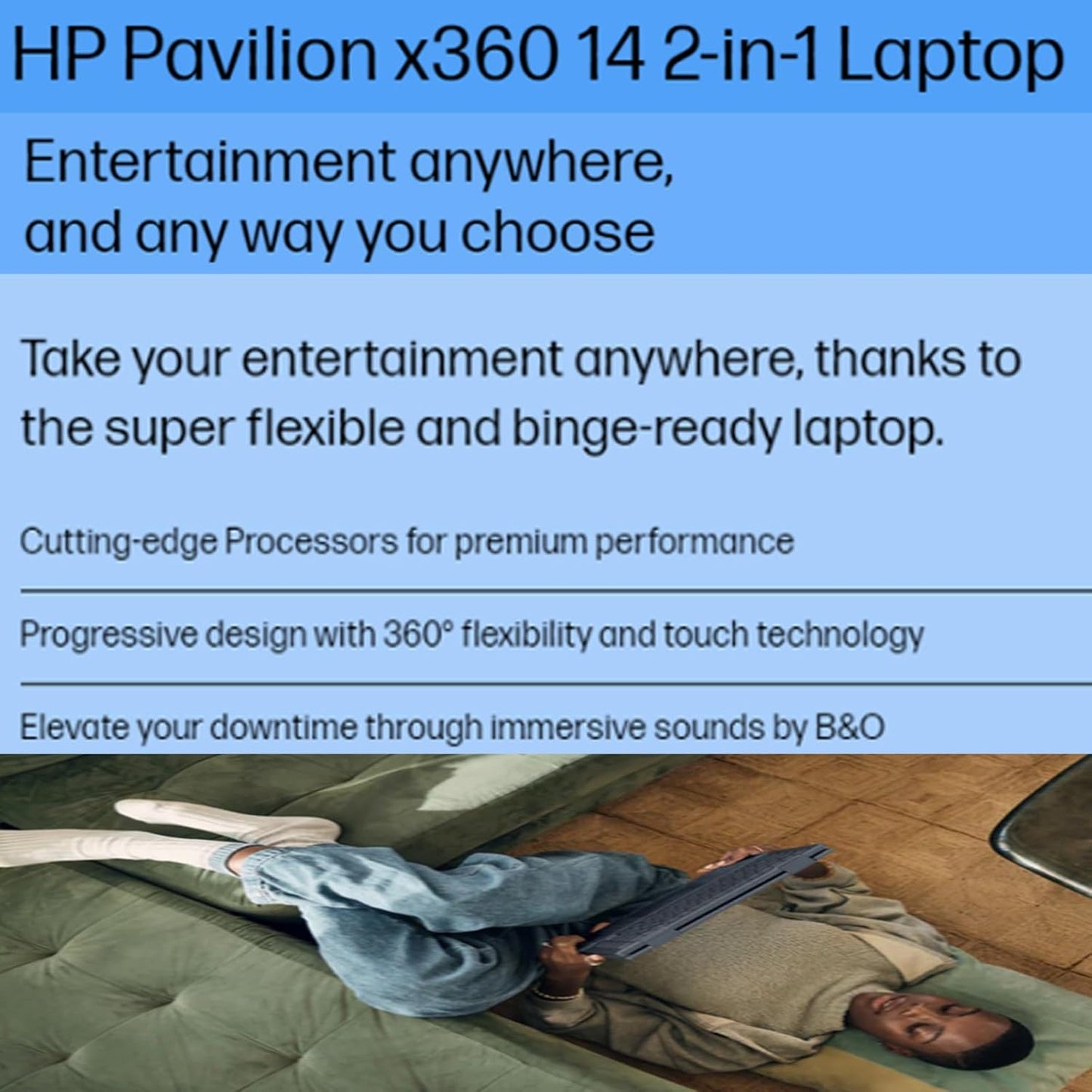 HP Pavilion x360 2-in-1 14" i3 8GB 512GB SSD Touch Laptop