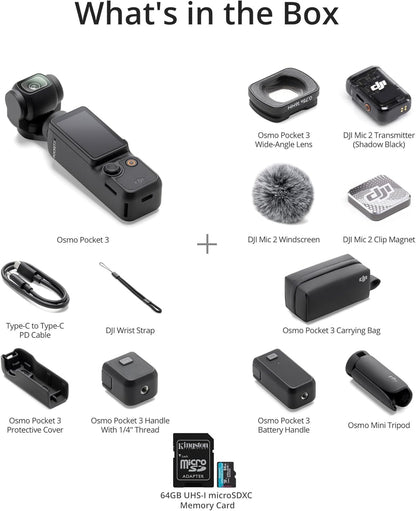 DJI Osmo Pocket 3 Creator Combo + 64GB Card