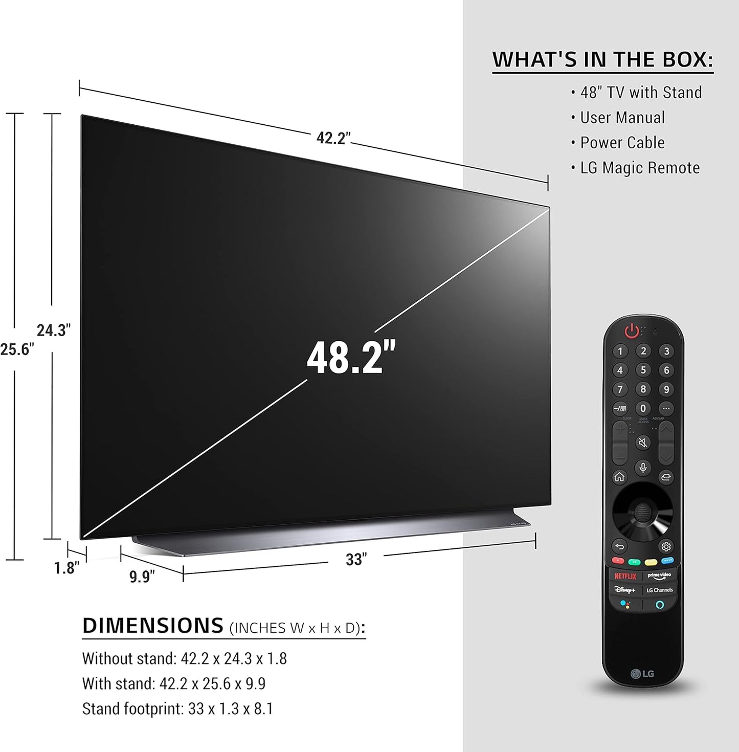 LG OLED48C1PUB 48" 4K Smart OLED TV Alexa Built-in