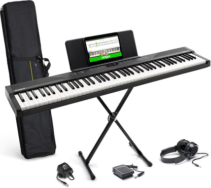 Alesis RECITAL PLAY 88-Key Digital Piano Keyboard Bundle