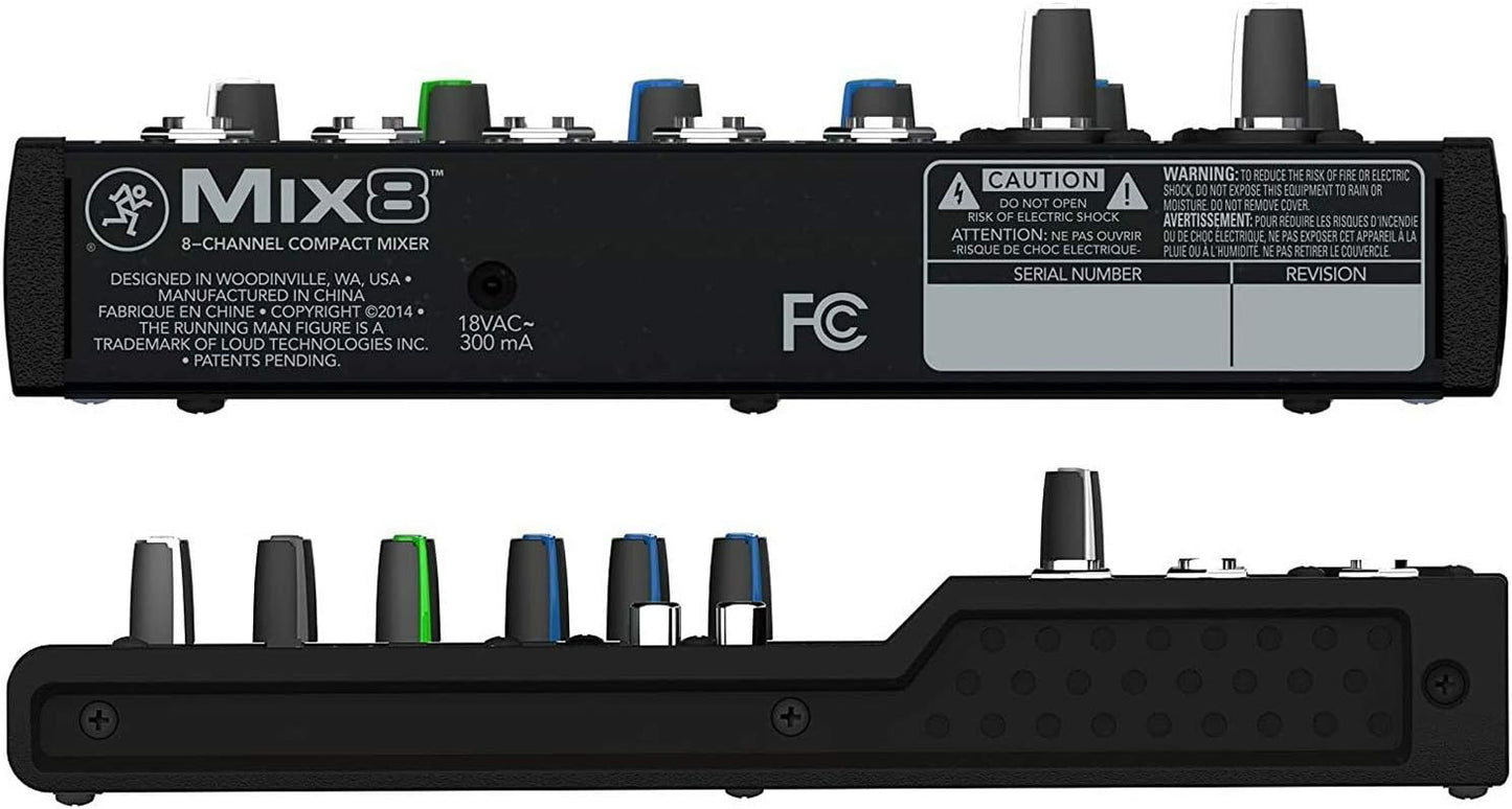 Mackie MIX8+XLR(2) 8-Channel Mixer with XLR Cables Bundle