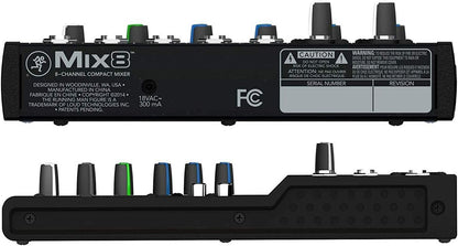 Mackie MIX8+XLR(2) 8-Channel Mixer with XLR Cables Bundle