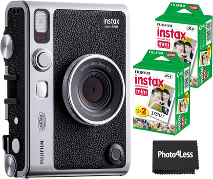 Fujifilm EVOK1 Instax Mini EVO Hybrid Instant Camera Film Bundle