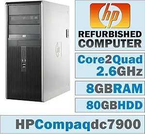 HP Compaq dc7900 CMT Core 2 Quad PC 8GB 80GB