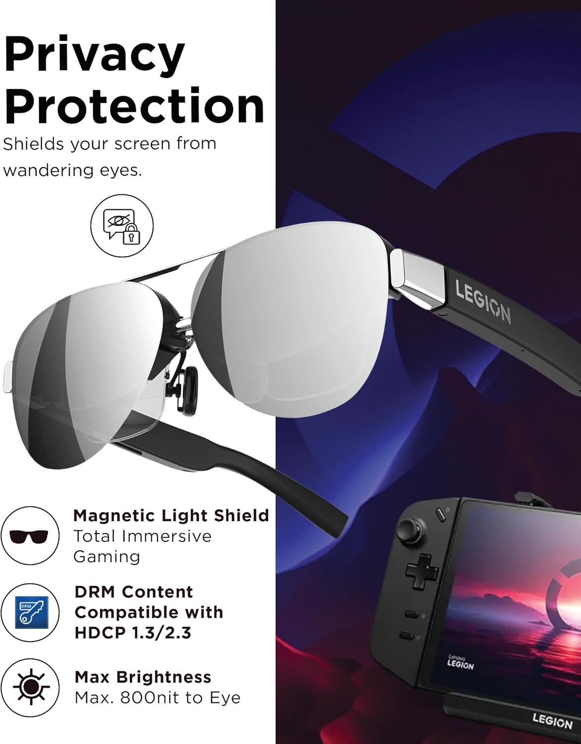 Lenovo GY21R10236 Legion Glasses Gen 2 - Micro-OLED Wearable Monitor