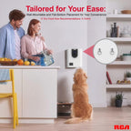 RCA PF147WH Smart Camera Treat Dispenser WiFi Pet