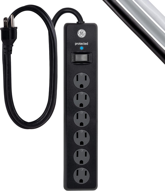 GE 47224 6-Outlet Surge Protector 3ft Cord