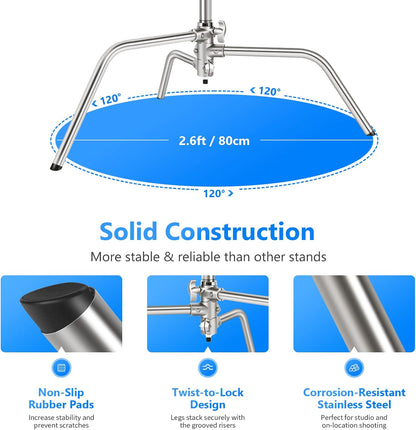 Neewer ST-C-CB Heavy Duty C Stand Boom Arm Photography Lighting