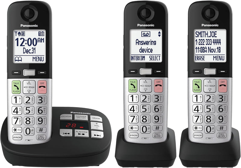 Panasonic KX-TGU433B - Cordless Phone - Large Display - Call Block — main product image