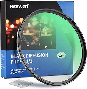 Neewer 10101589 62mm Black Diffusion 1/2 Filter