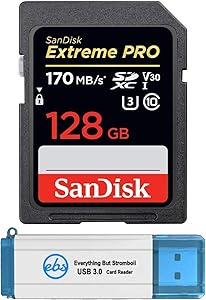 SanDisk 128GB_SD_Extreme Pro_R3 SDXC Card for Canon EOS - Reader