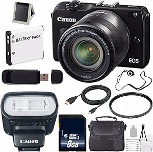 Canon EOSM2 Black Camera Bundle 18-55mm Lens