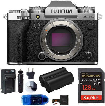 Fujifilm X-T5 Mirrorless Camera Body Bundle (Silver)