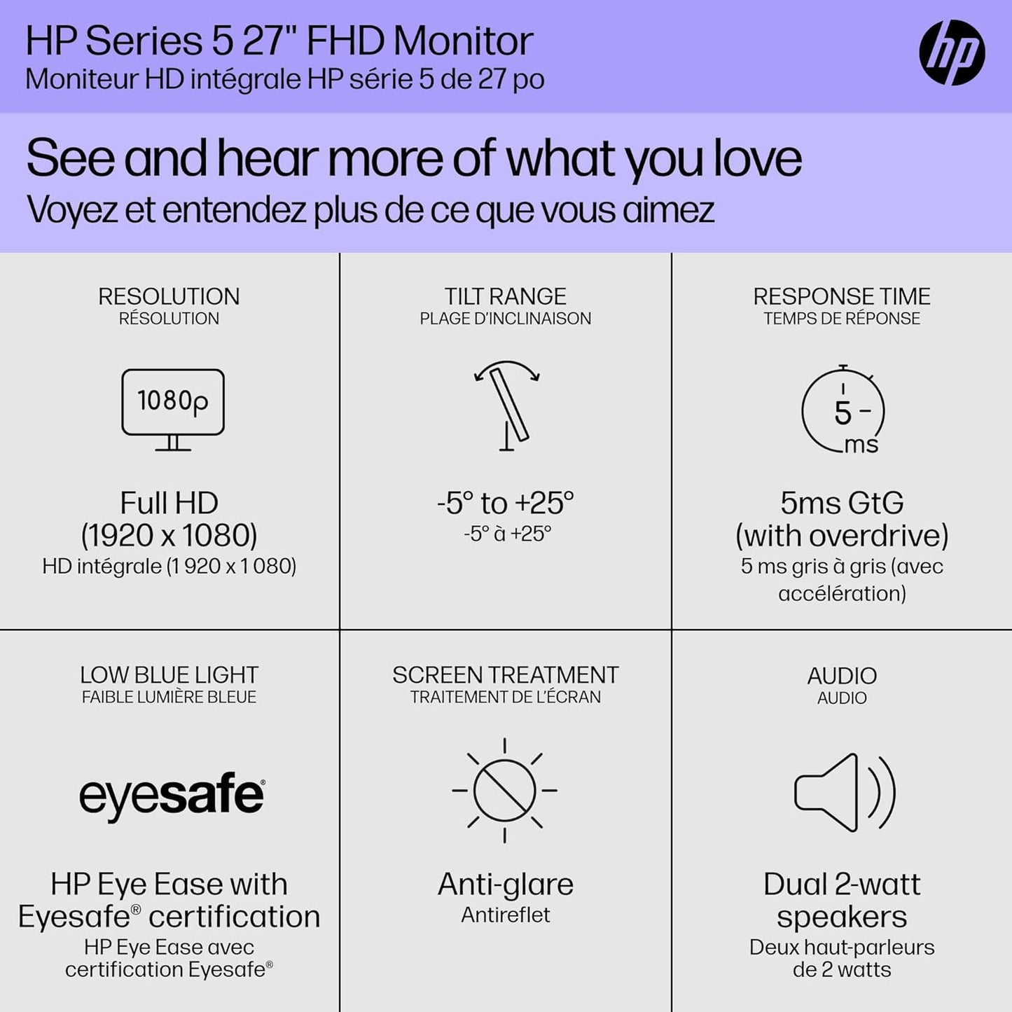 HP 94F48AA#ABA 27-Inch FHD IPS Eye Ease Monitor