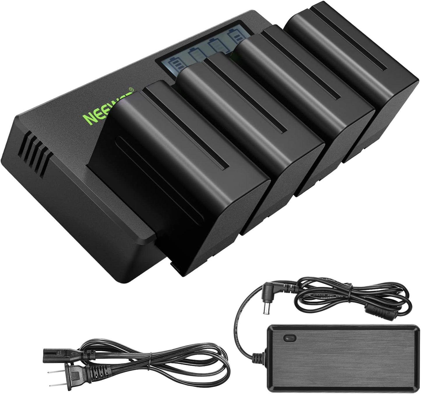 Neewer 10100459 NP-F970 Battery 4-Pack Charger Kit