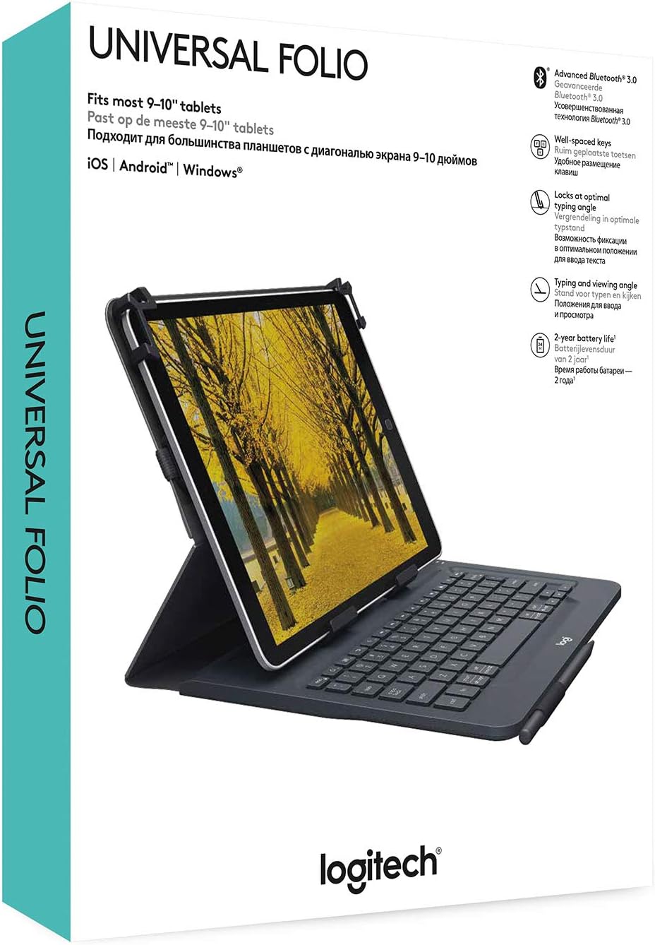 Logitech 920-008334 Universal Folio Tablet Keyboard