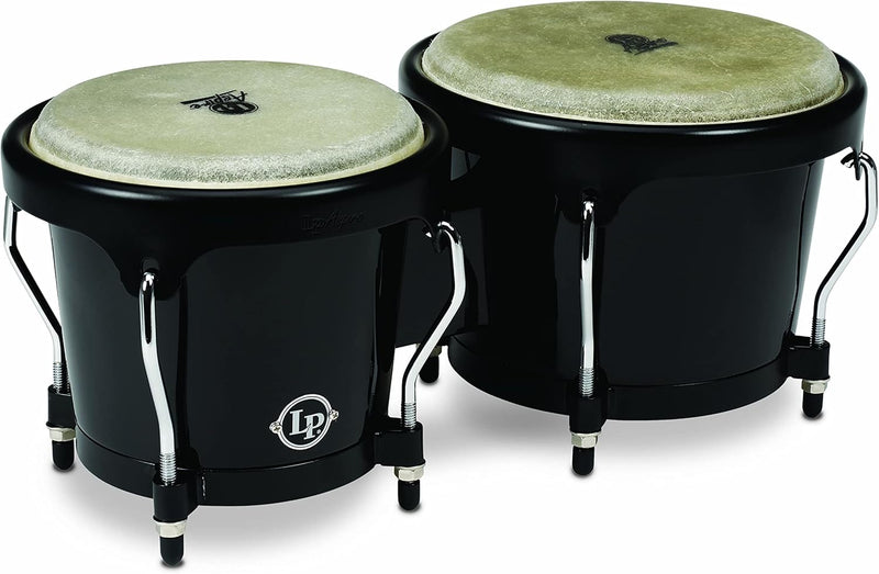 Latin Percussion LPA601F-BK Aspire Fiberglass Bongos Black — main product image