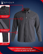 Spyder Men's Button Down Tech Performance Work Shirt