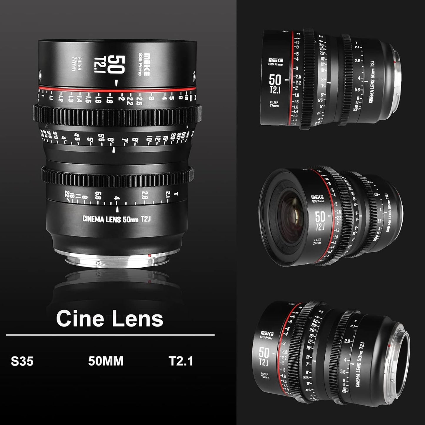 Meike Meike 50mm T2.1 S35 Prime Cinema Lens EF Mount