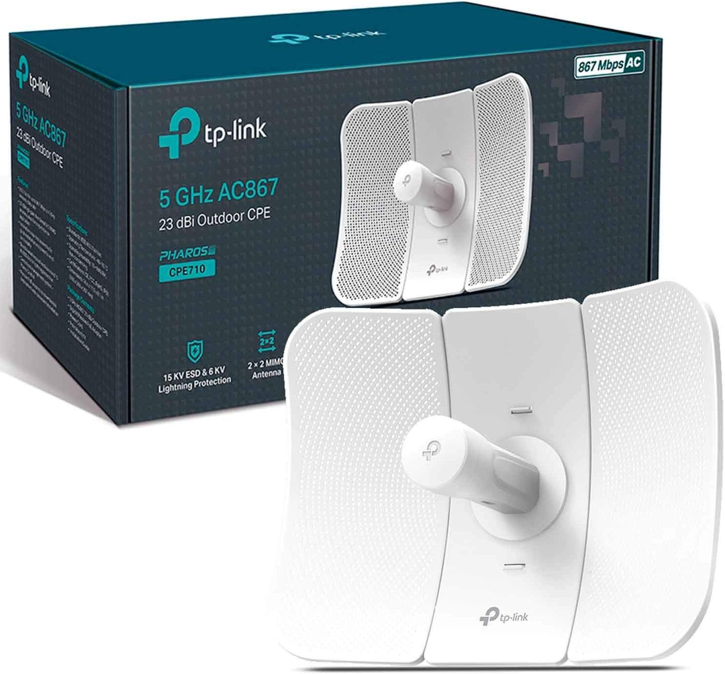 TP-Link CPE710 5GHz AC 867Mbps Gigabit Outdoor CPE Bridge