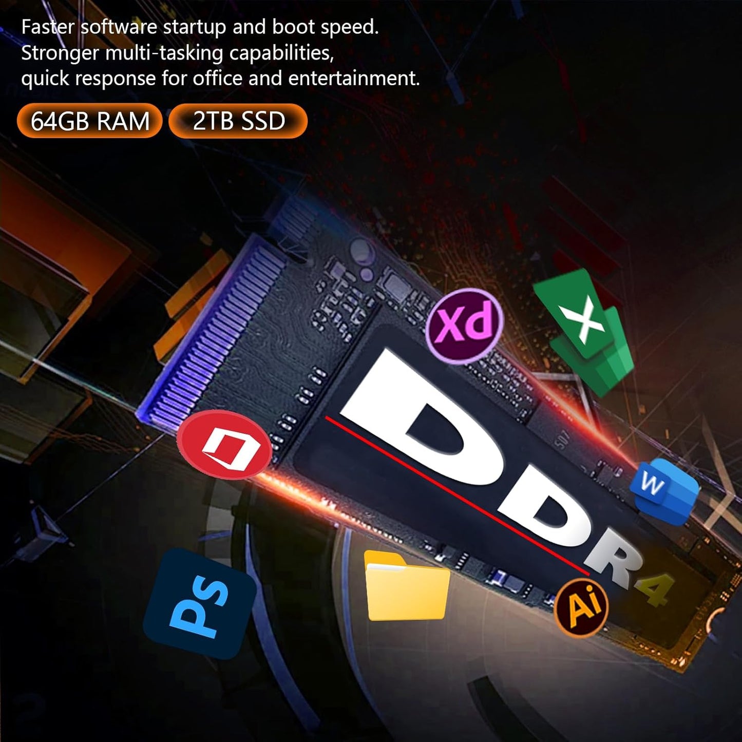 HP HP 255 G10 15.6" Ryzen 7 Laptop + MS Office