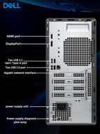 Dell 3000 i5-12500 Tower Desktop 32GB RAM 1TB SSD WiFi