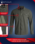 Spyder Button Down Shirt - Regular Fit Tech Performance