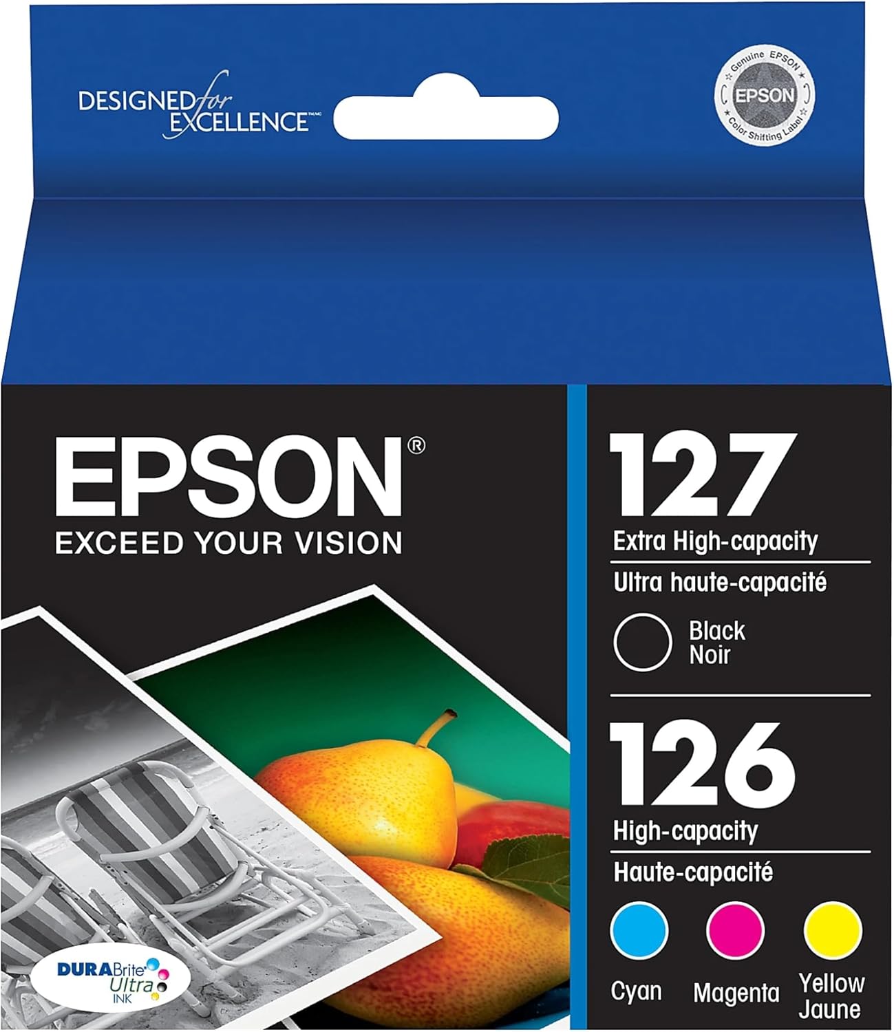 Epson T127120-BCS DURABrite Ultra Ink - Black & Color Combo