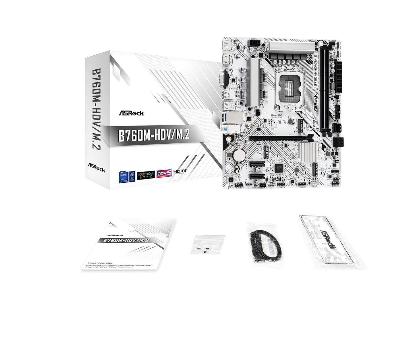 ASRock B760M-HDV/M.2 Intel DDR5 Micro ATX Motherboard
