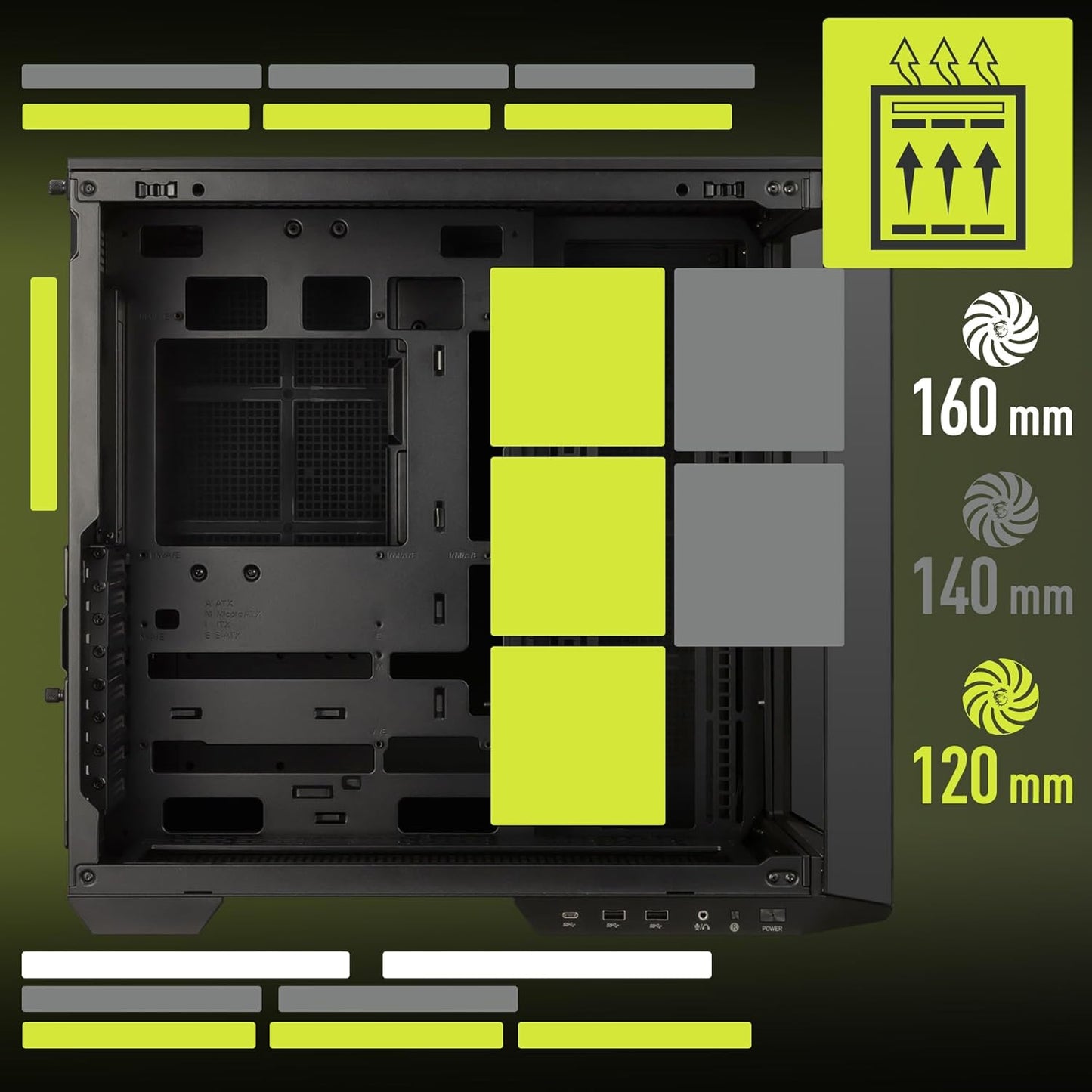 MSI PANO100LPZ MAG PANO 100L PZ Premium Gaming PC Case