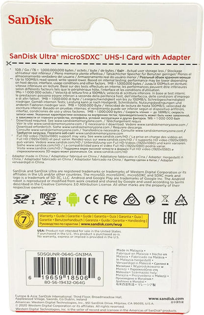 SanDisk SDSQUNB-064G - 64GB microSD Card for Amazon Devices