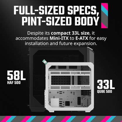 Cooler Master Q500-DGNN-S00 QUBE 500 ATX PC Case